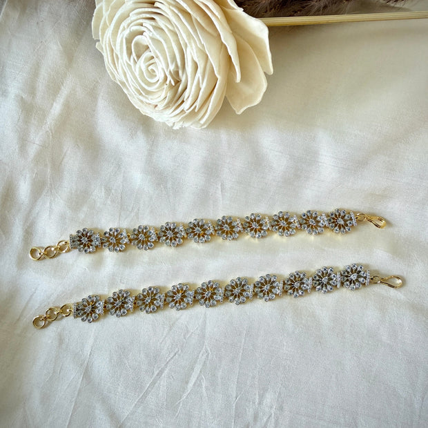 Elegant Flower Crystal Ear Chain
