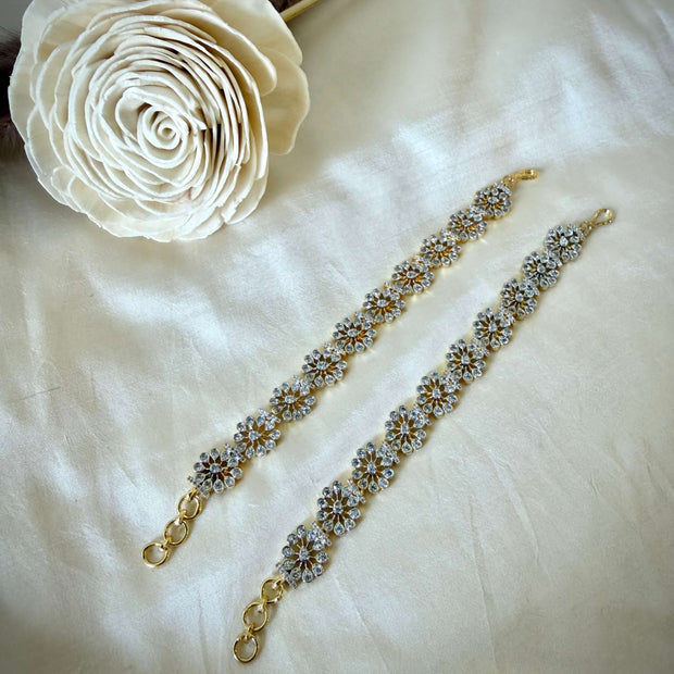 Elegant Flower Crystal Ear Chain
