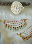 Jadau Multistone you 5 Layered Ear Chain/Maati