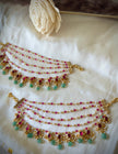 Jadau Multistone you 5 Layered Ear Chain/Maati