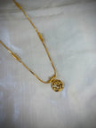 Gold-Plated Om Pendant With Tube Station Chain