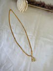 Gold-Plated Ganesh Arrow Head Pendant With Mesh Chain