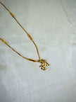 Gold-Plated Radhe (राधे) Pendant With Tube Station Chain