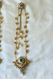 Pachi Kundan Pearl Drop Long Kashmiri Earrings Set