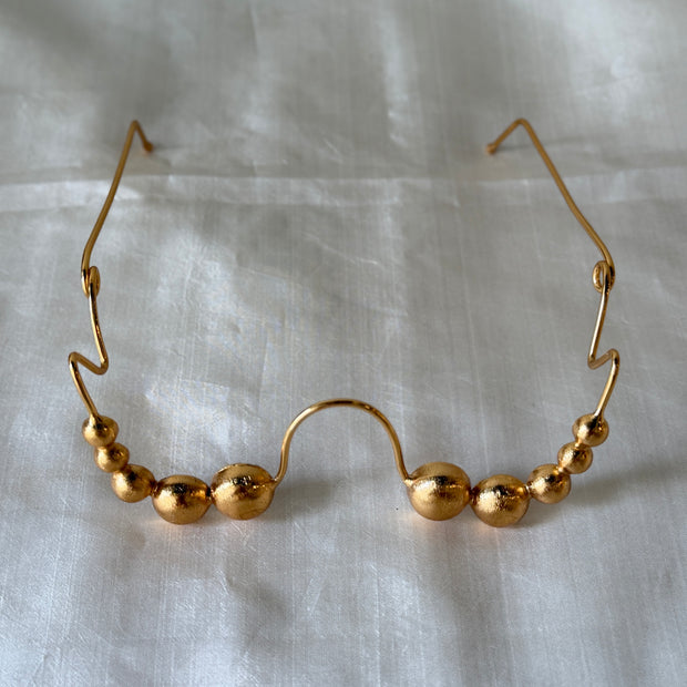 Artisan Handcrafted Gold Beaded Facelet