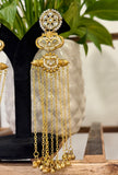 Gold Pachi Kundan Ghungroo Kashmiri Earring Set