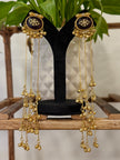 Long Oval Ghungroo Tassel Kashmiri Earrings Set