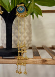 Long Oval Ghungroo Tassel Kashmiri Earrings Set