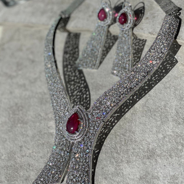 The Imperial: Ruby-Diamond Affair Necklace Set