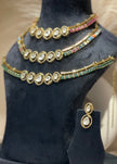 Opulent Moissanite Polki Necklace Set