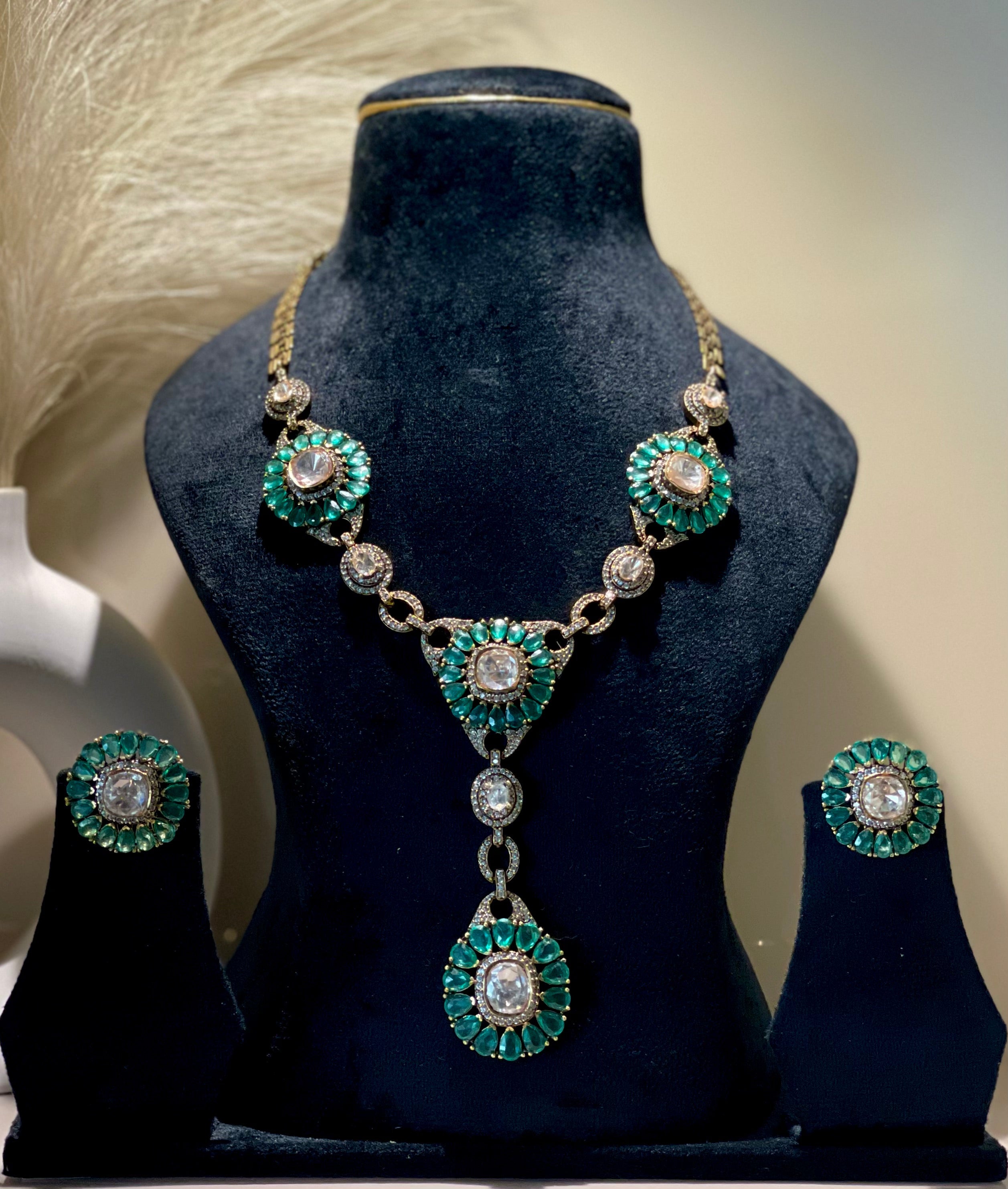 Imperial Verde: Green Jewel of the Throne Necklace Set