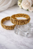 Heavy Lakshmi Peacock Temple Repoussé Bangles