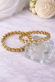 Golden Polki Kundan Oval Stone Bangles