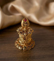 Gold Flower Nakshi Multi Kemp Stone Cylinder Kumkum Box