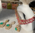 Turquoise-Emerald Choker Necklace Set