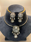 Moissanite Polki Hasli Choker Necklace Set