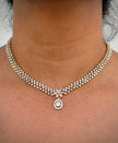 Necklace with a teardrop pendant