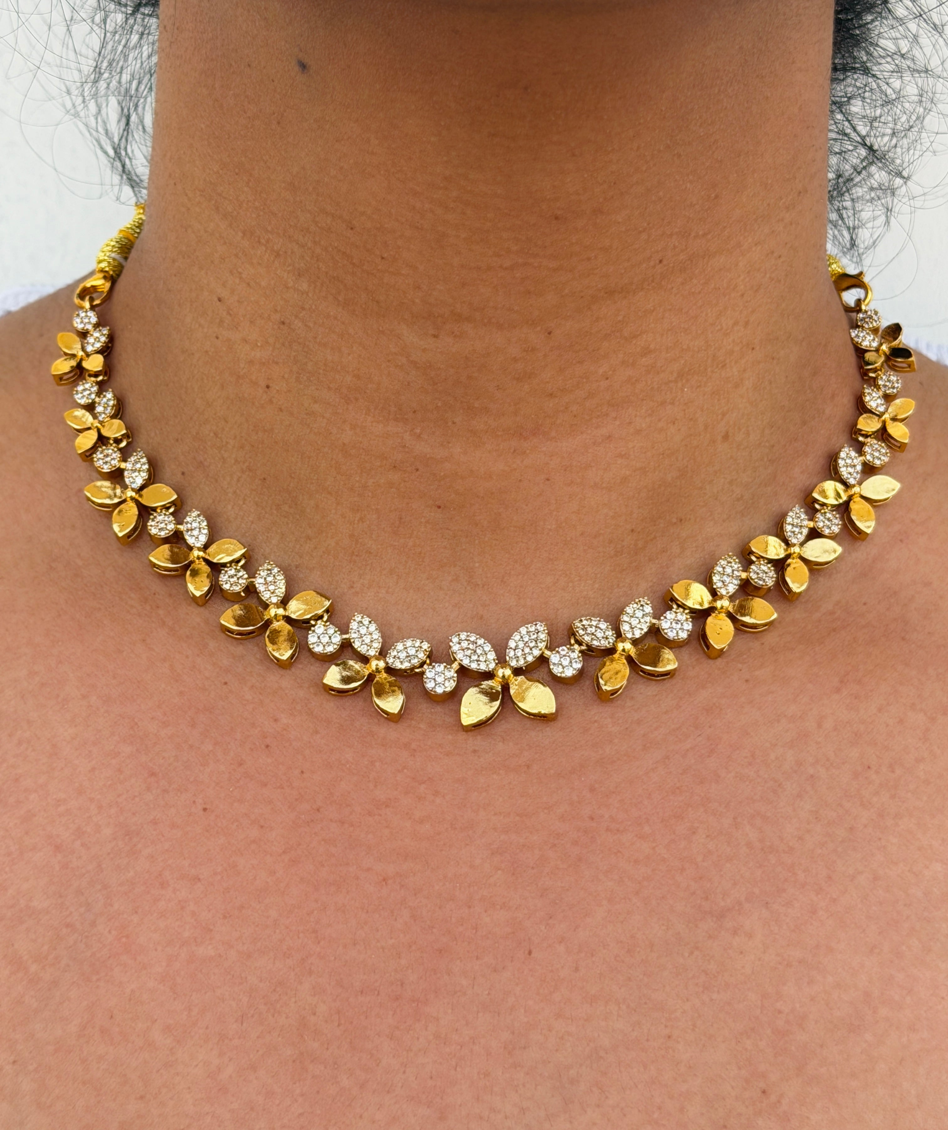 Gold and diamond necklace 