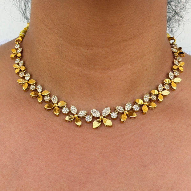 Gold and diamond necklace 