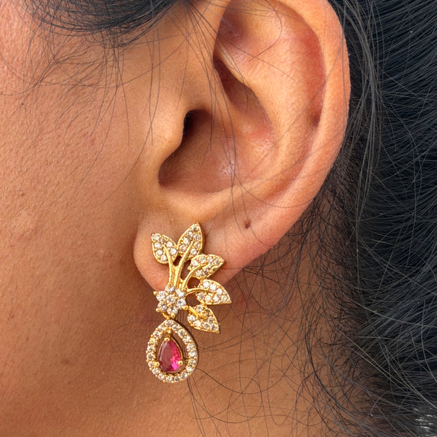 ear wearing a decorative earring
