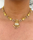 Gold necklace with a pendant 