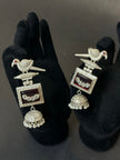 Pair of silver earrings 