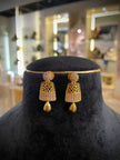 Regal Gold Statement Choker Necklace Set