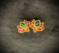 Emerald Ruby Lotus Short Necklace Set