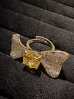 Fancy Bow Tie Crystal Designer Ring