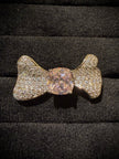 Fancy Bow Tie Crystal Designer Ring